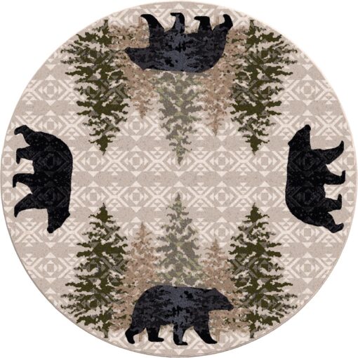 High point bear (stone) rustic rug by american dakota - image 9