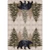High Point Bear (Stone) Rustic Rug by American Dakota