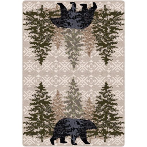High point bear (stone) rustic rug by american dakota
