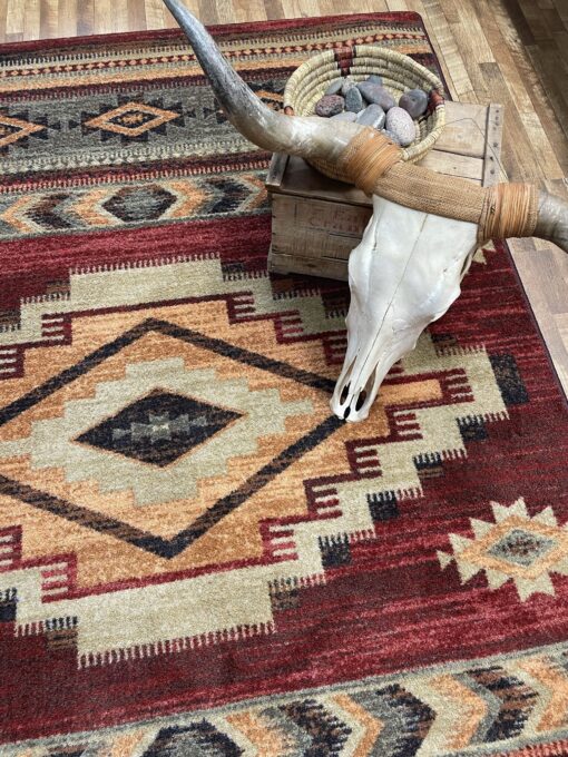 Sacred ground (garnet) rustic rug by american dakota - image 2
