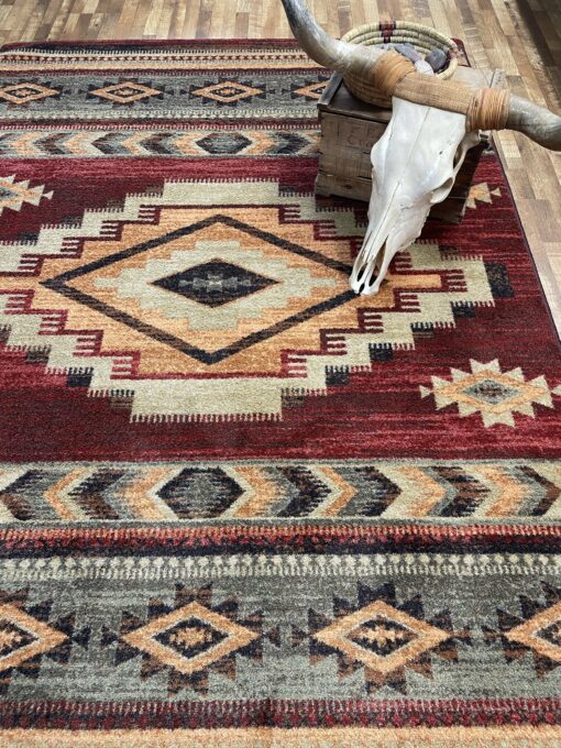 Sacred ground (garnet) rustic rug by american dakota - image 4