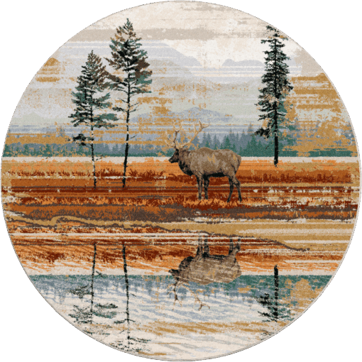 Reflection (amber splash) rustic rug by american dakota - image 6