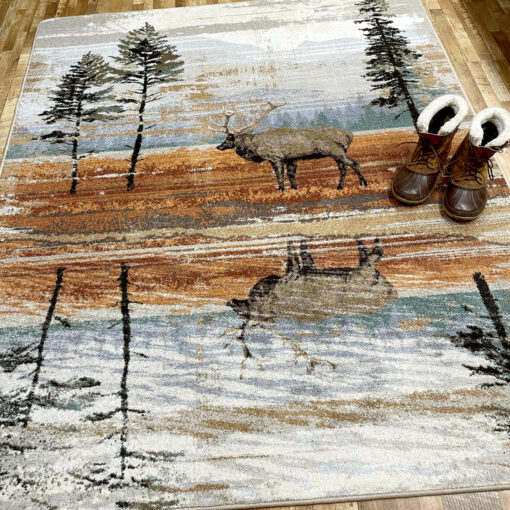 Reflection (amber splash) rustic rug by american dakota - image 3