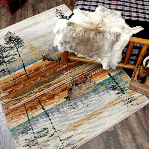 Reflection (amber splash) rustic rug by american dakota - image 4