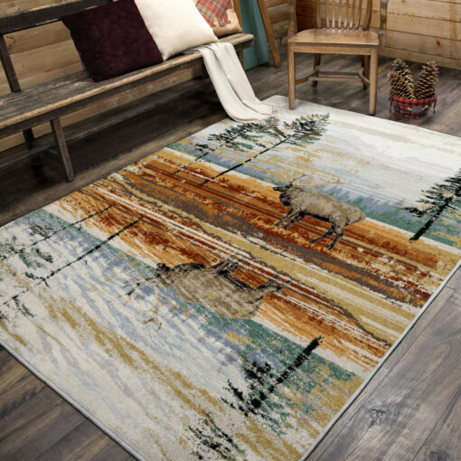 Reflection (amber splash) rustic rug by american dakota - image 2