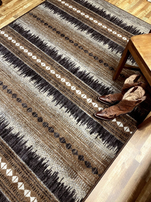 Shock wave (natural) rustic rug by american dakota - image 2