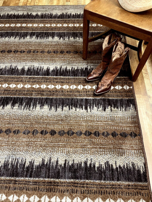 Shock wave (natural) rustic rug by american dakota - image 3