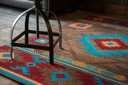 Whisky river (turquoise) rustic rug by american dakota - image 3