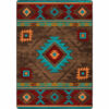Whisky River (Turquoise) Rustic Rug by American Dakota