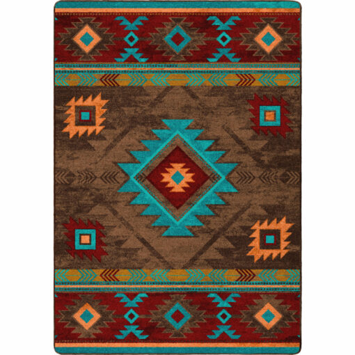 Whisky river (turquoise) rustic rug by american dakota