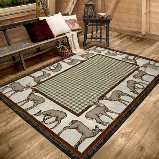 Whitetail deer (thicket) rustic rug by american dakota - image 2