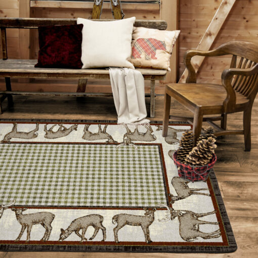 Whitetail deer (thicket) rustic rug by american dakota - image 3
