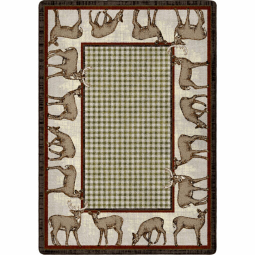 Whitetail deer (thicket) rustic rug by american dakota