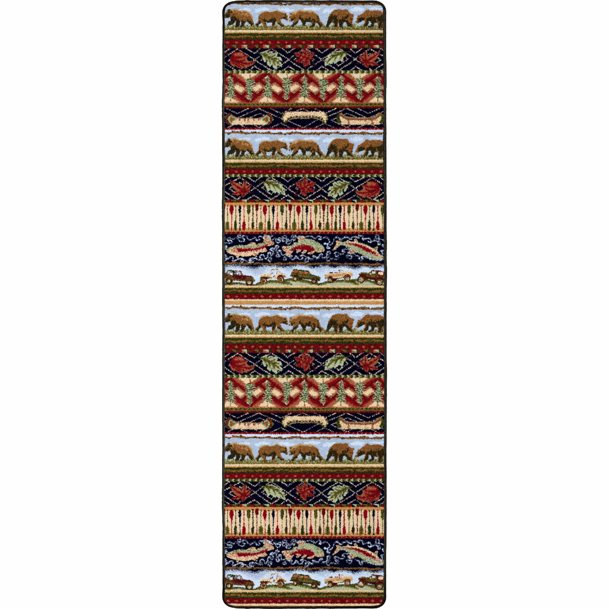 Wilderness Trek (Multi) Rustic Rug By American Dakota - Log Cabin Rustics