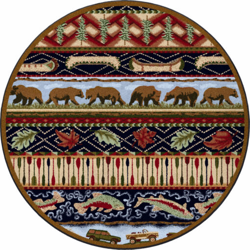 Wilderness trek (multi) rustic rug by american dakota - image 5