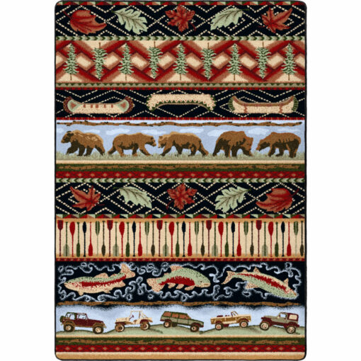 Wilderness trek (multi) rustic rug by american dakota
