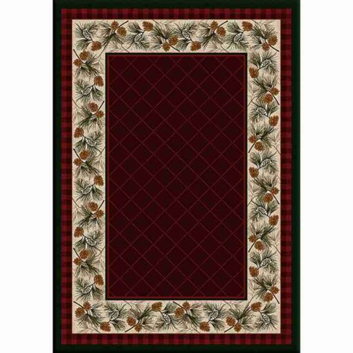 Evergreen (garnet) rustic rug by american dakota