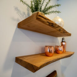live edge shelves