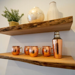 Live edge shelves
