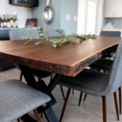 Live edge dining table