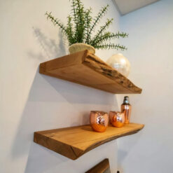 live edge shelves