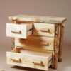 Twist Of Nature Pine Split Drawer Log Dresser - 4 Drawer