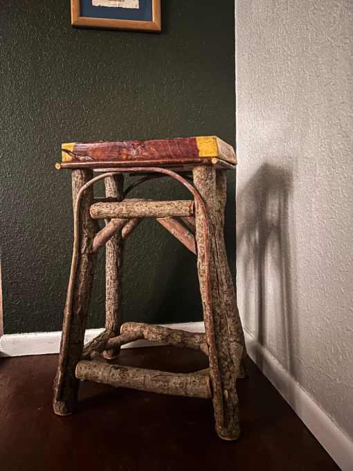 Willow live edge barstool