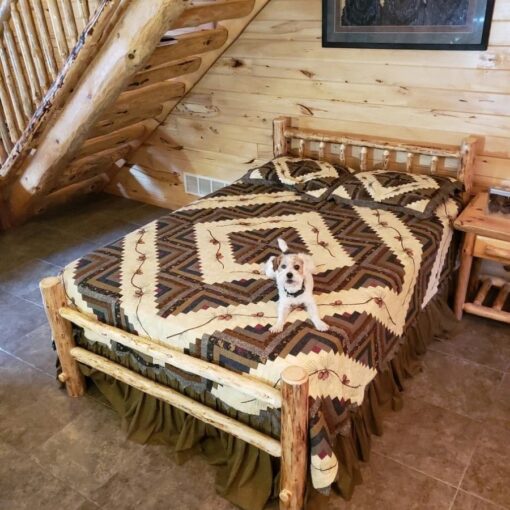 Twist of nature - unassembled pine wilderness bed kit