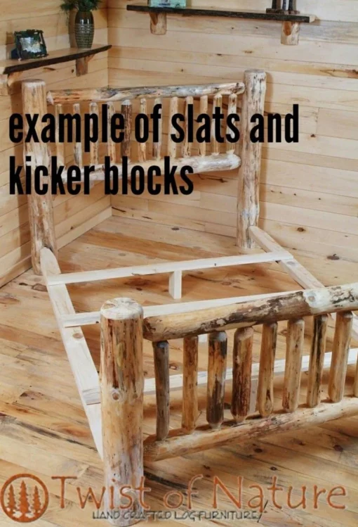 Twist of nature - unassembled pine wilderness bed kit - image 3