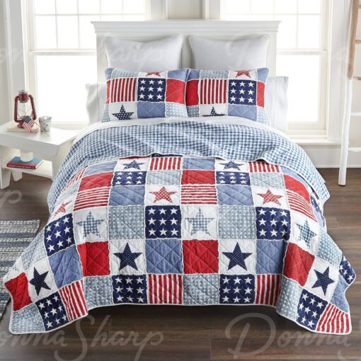 Star and stripe quilt set