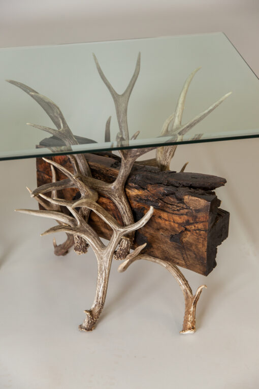 Timberline mule deer antler end table - image 3