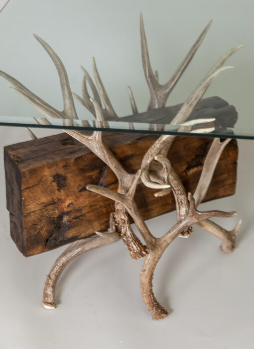 Timberline mule deer antler end table