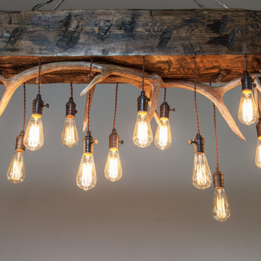 Timberline elk & whitetail deer antler chandelier - image 3