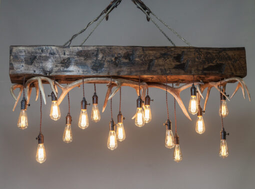 Timberline elk & whitetail deer antler chandelier