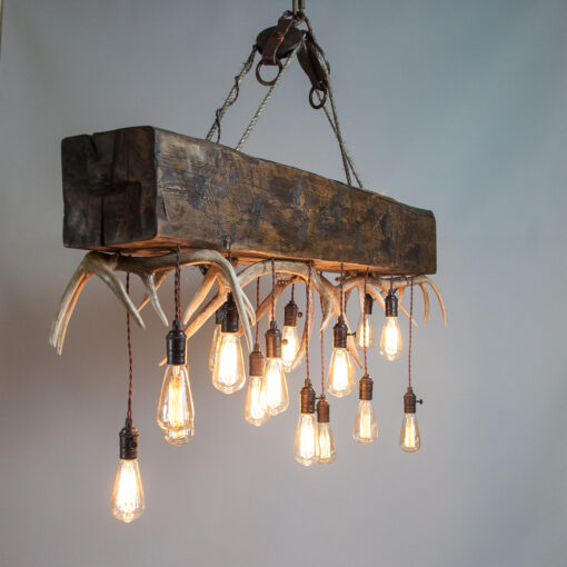 Timberline elk & whitetail deer antler chandelier - image 2