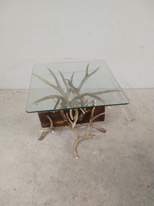 Timberline mule deer antler end table - image 2
