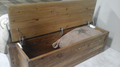 Viking barnwood storage footboard - image 3
