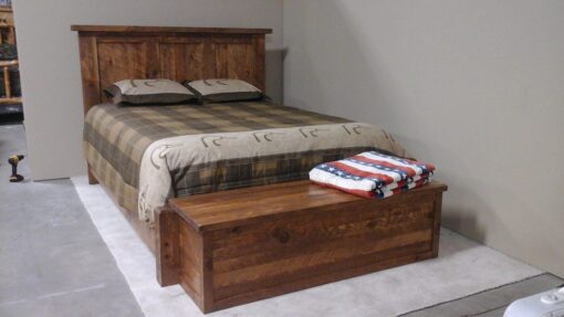 Viking barnwood storage footboard - image 2