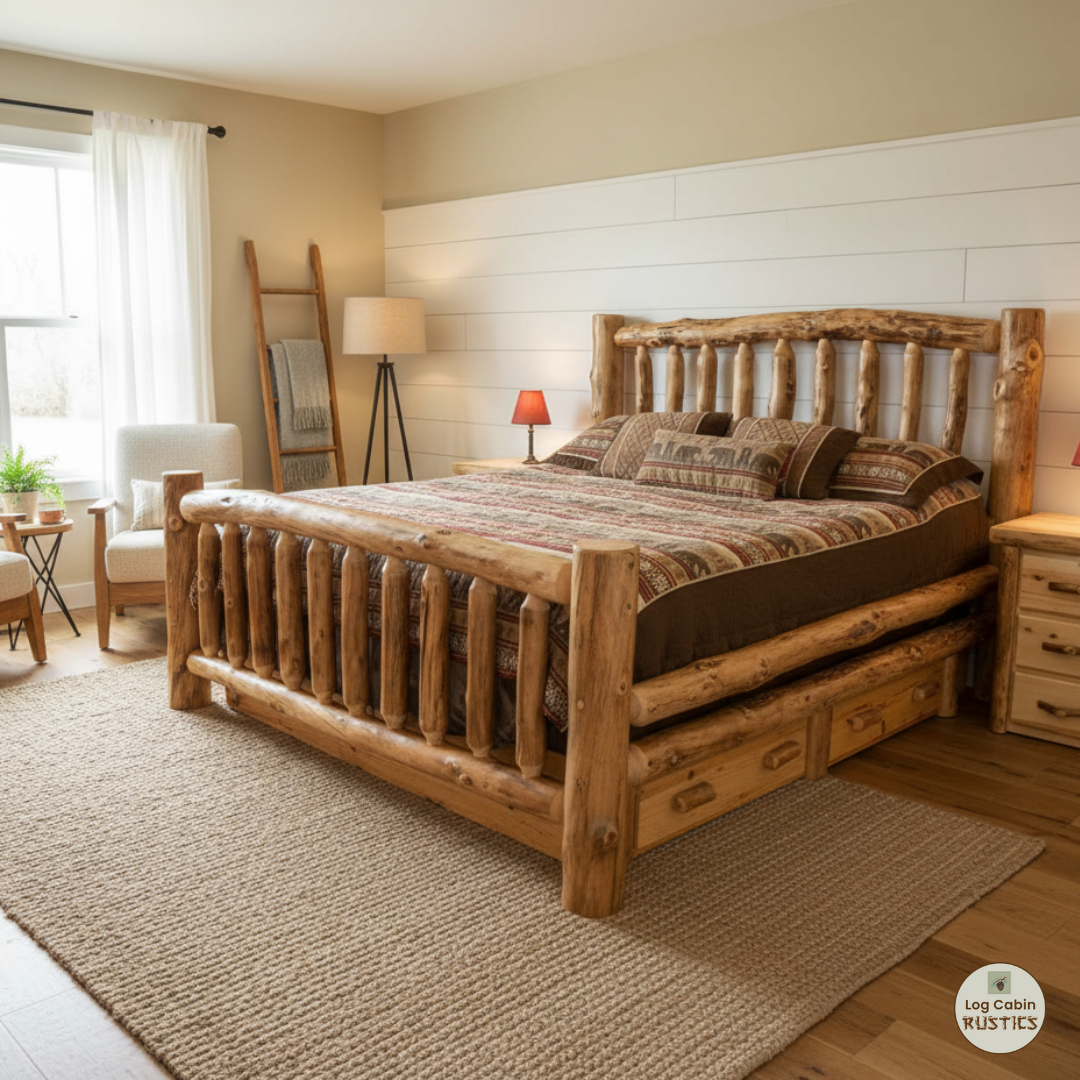 Aspen Log Standard Bed 1 Aspen standard bed