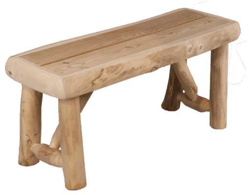 Aspen log outdoor counter bench - image 2
