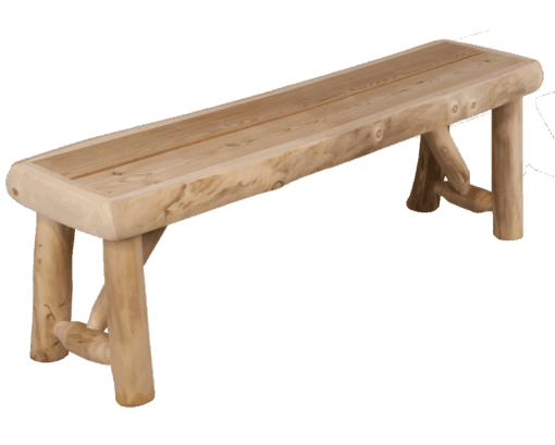 Aspen log outdoor counter bench
