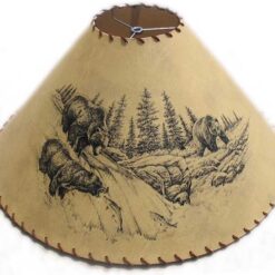 Wildlife Lampshade 15 Fishing bears large opt