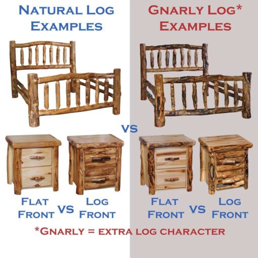 Aspen log standard bed - image 8