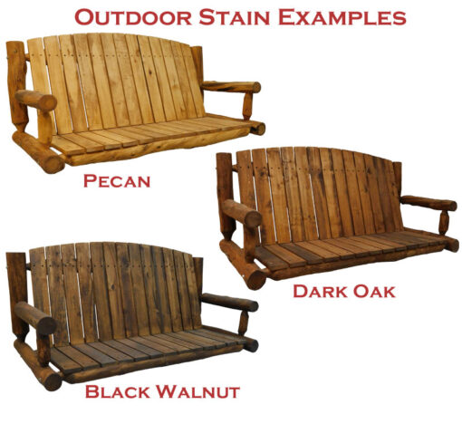 Aspen log outdoor counter bench - image 3