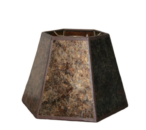 Mica hexagon rustic lamp shade