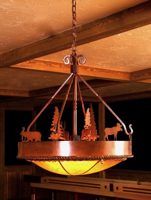 Absaroka rustic iron chandelier
