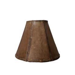 Rawhide round rustic lamp shade