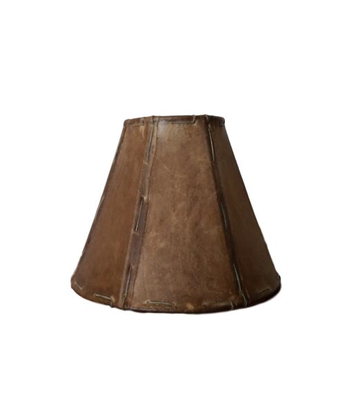 Rawhide round rustic lamp shade