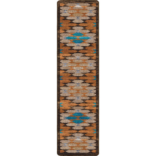 Diamond path - rust rustic rug by american dakota - image 3