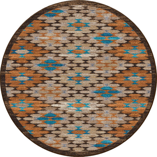 Diamond path - rust rustic rug by american dakota - image 4
